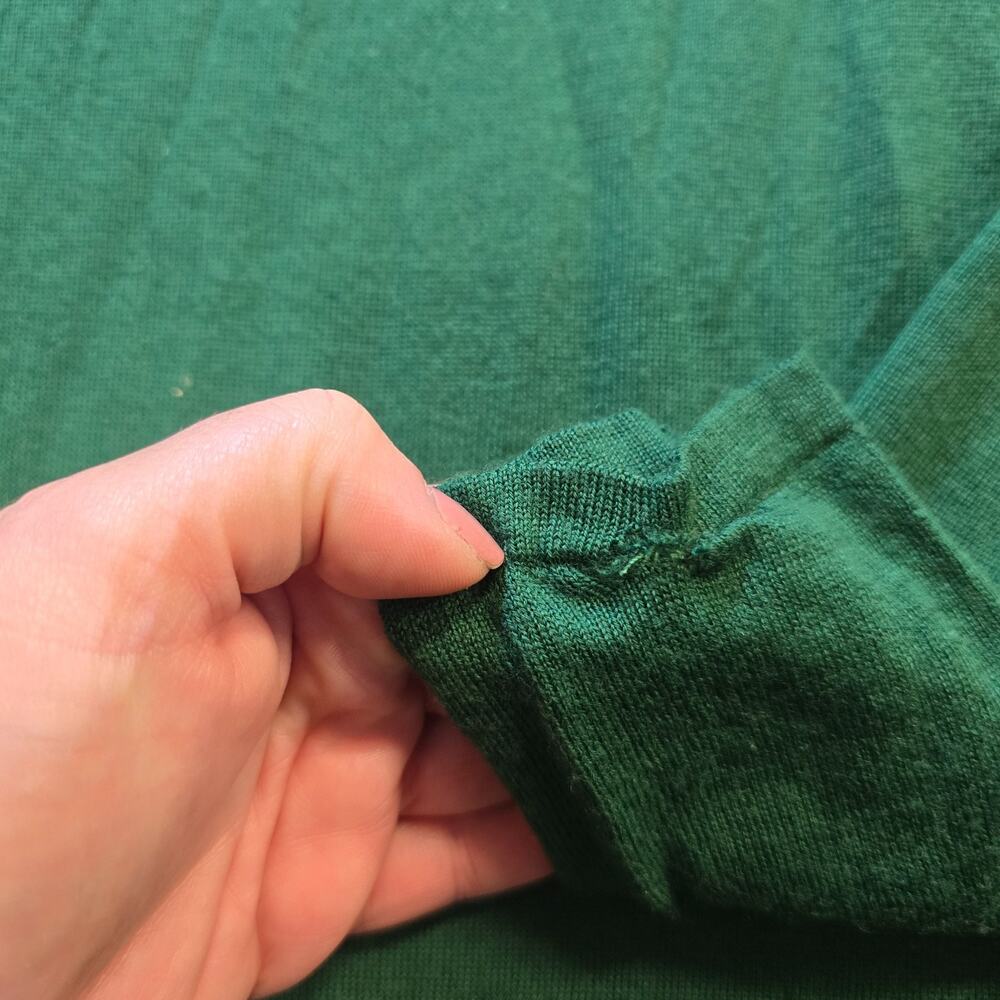 J Jill Sweater Top Womens Size Medium Green Merino Wool Long Sleeve Knit Capsule - Picture 5 of 11